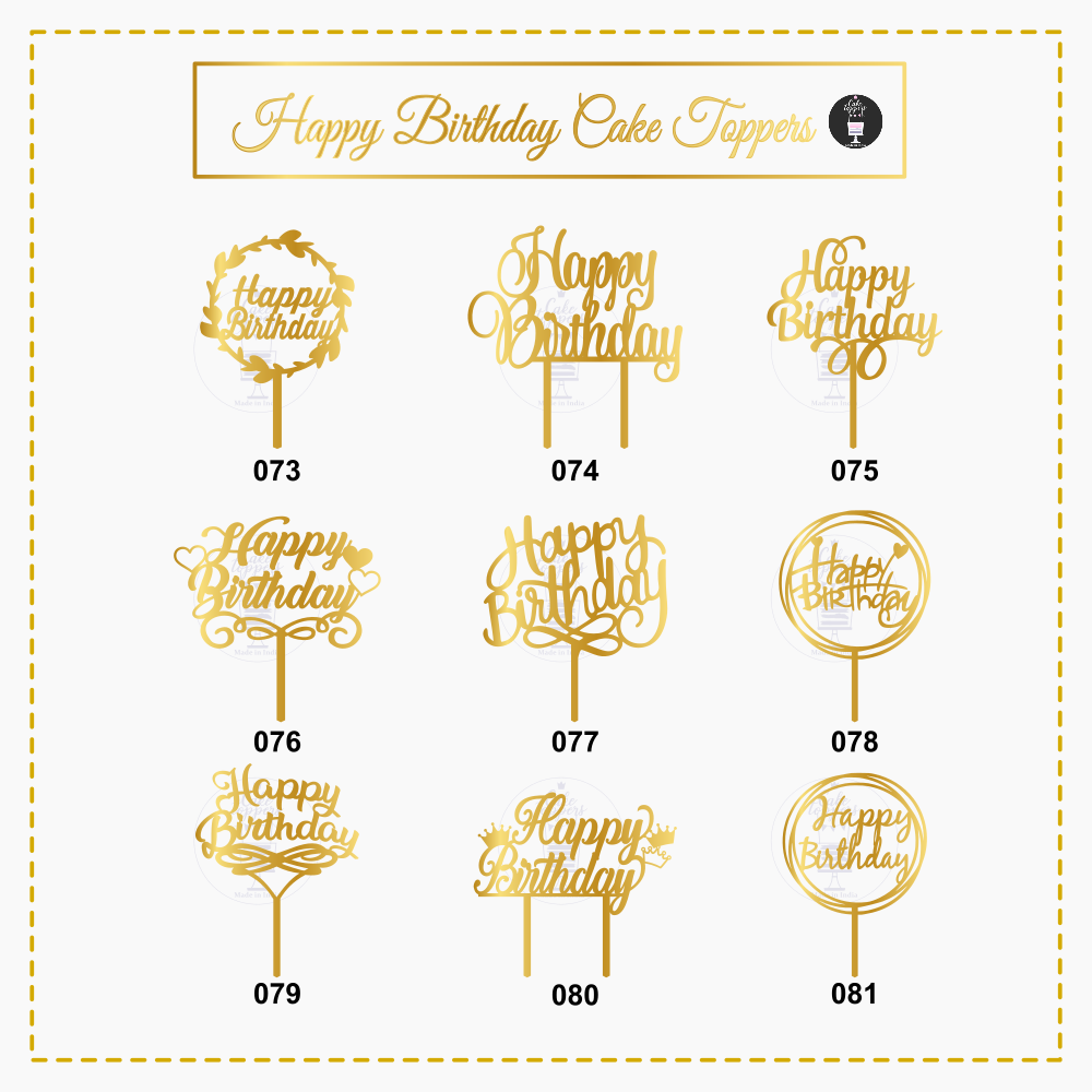 Happy Birthday Cake Toppers Bulk Deals Medium Size