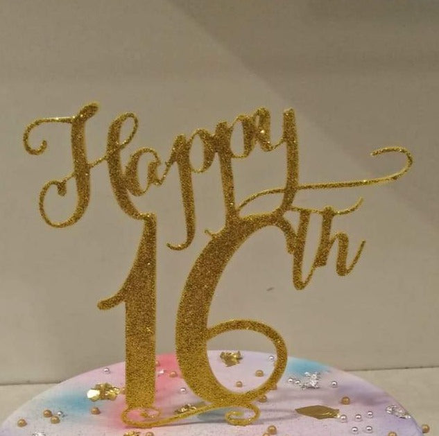 Happy 16th Cake Topper