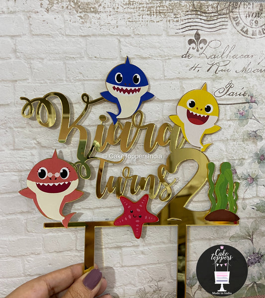 Personalized / Customized Baby Shark Topper with Name