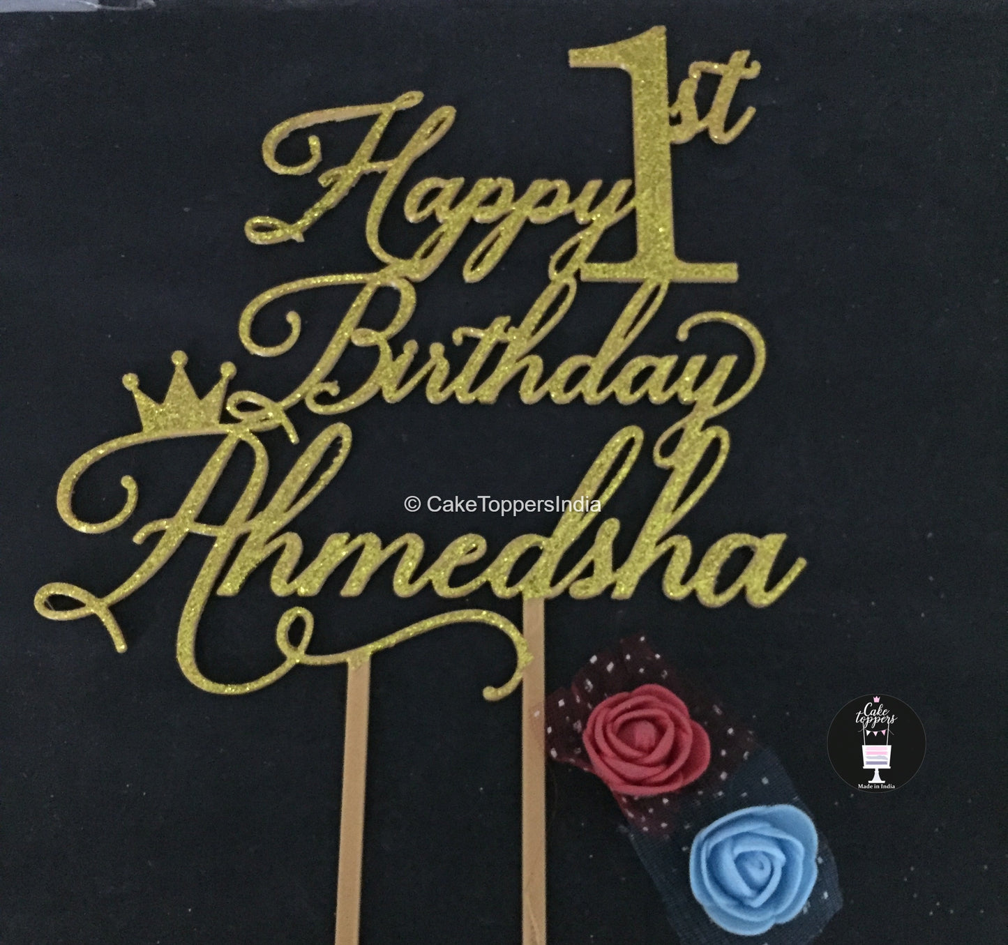 Personalized / Customized Birthday Cake Topper for Kids with Name