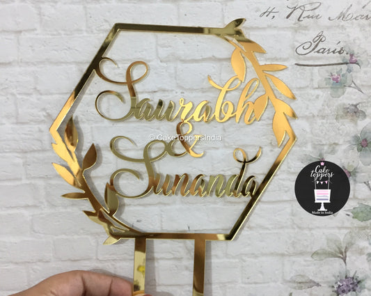 Customized Couple / Bride Groom Cake Topper for Wedding / Engagement