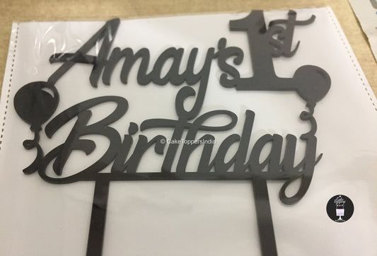 Personalized / Customized Birthday Cake Topper for Kids with Name