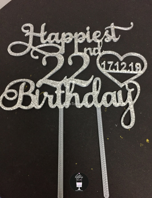 Personalized / Customized Happy Birthday Cake Topper with age