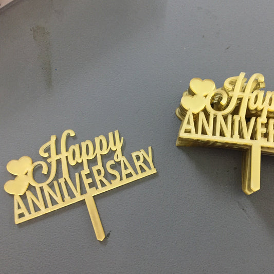 Mini Happy Anniversary Cake Topper