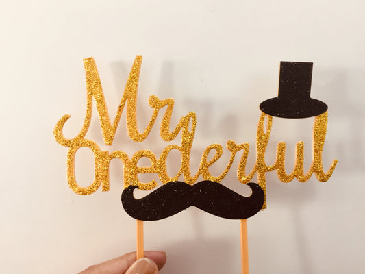 Mr OneDerful Cake Topper