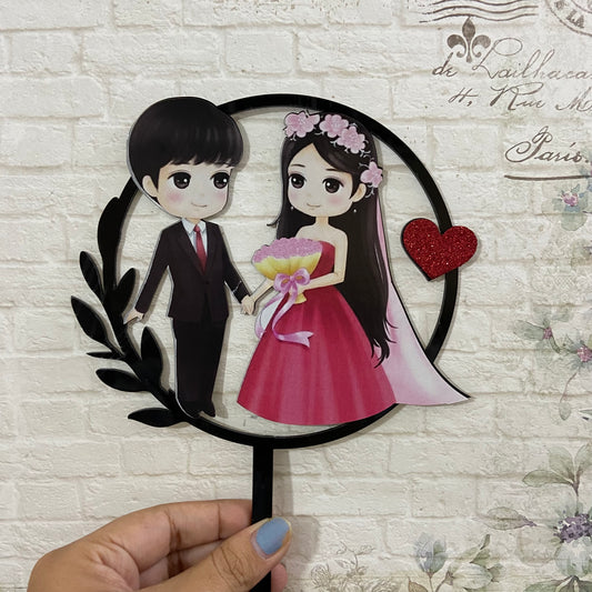 Wedding Cute Couple Cake Topper