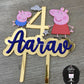 Personalized / Customized Peppa Pig and George Cake Topper with Name