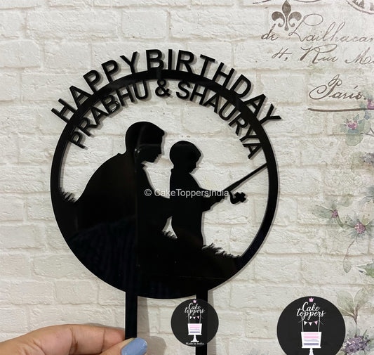 Personalized / Customized Happy Birthday Cake Topper with Name