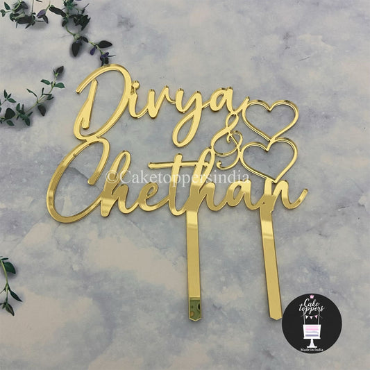 Customized Couple / Bride Groom Cake Topper for Wedding / Engagement Cake