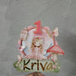 Personalized / Customized Fairy Theme Cake Topper with name and age