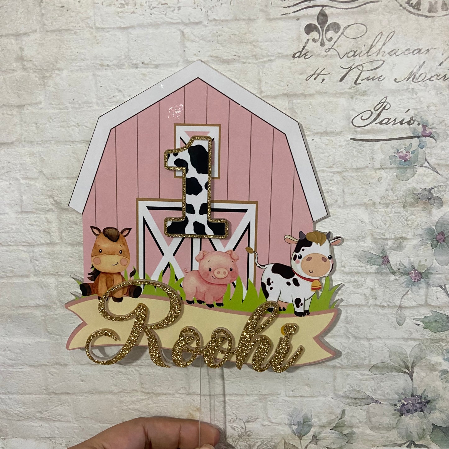 Farm Animals Cake Topper