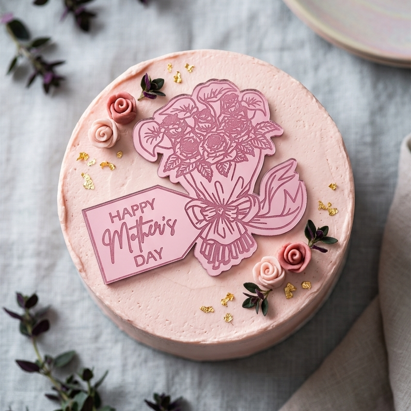 Happy Mother's Day Flower bouquet Charm