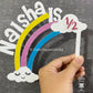 Personalized / Customized Rainbow Theme Cake Topper Half Birthday Cake Topper