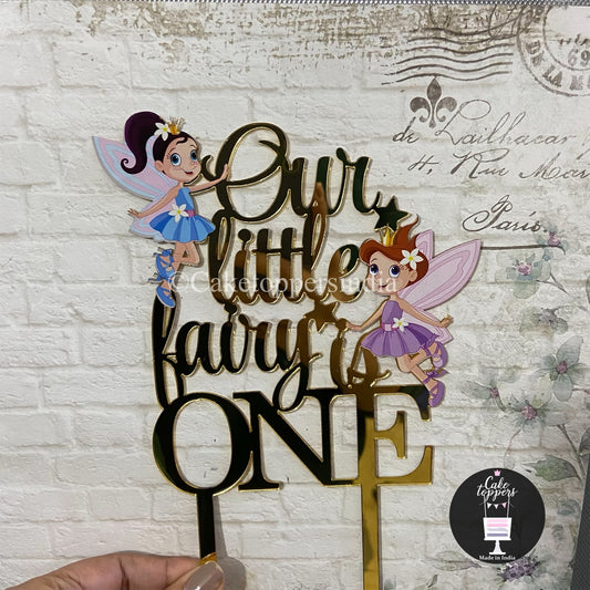 Personalized / Customized Fairy Theme Cake Topper with Name