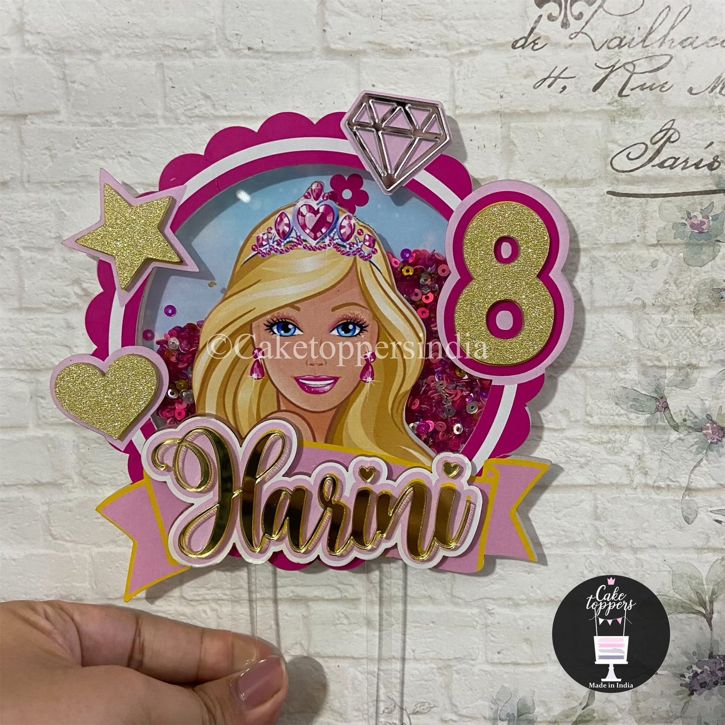Barbie Cake Toppers Personalised With Name & Age 