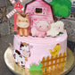 Farm Theme Cake Toppers Set for Farmhouse Party Cake Decor - Charming Barnyard Cake Decoration