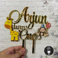 Personalized / Customized Jungle Safari / Jungle Animals Theme Cake Topper with Name