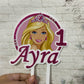 Personalized / Customized Barbie Theme Cake Topper with Name PKCT053