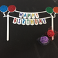 Bunting Happy Birthday Cake Topper Success