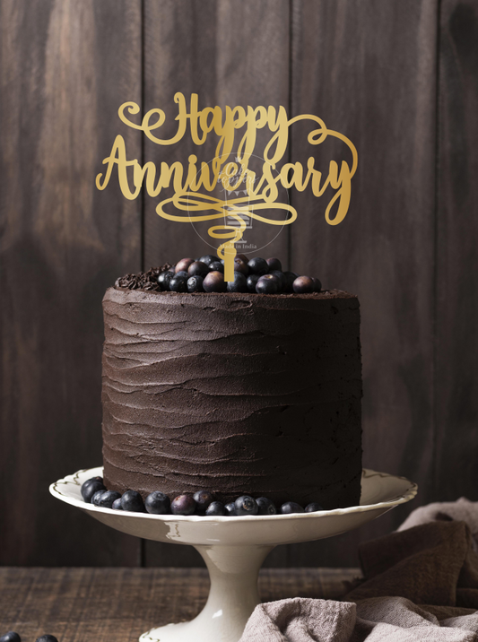 Happy Anniversary Cake Topper