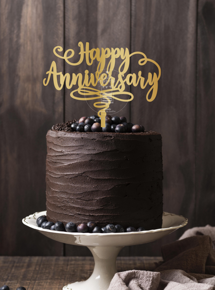 Happy Anniversary Cake Topper