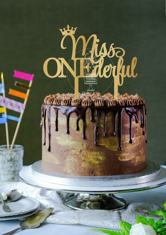  Miss OneDerful Cake Topper 