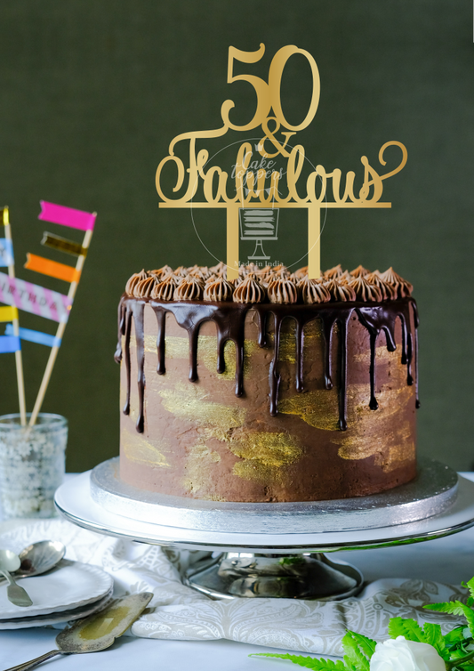 50 & fabulous Cake Topper