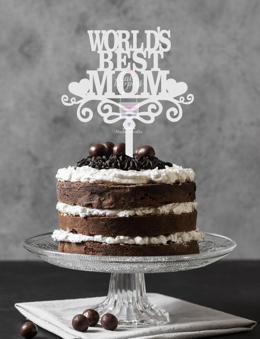  World's Best Mom Cake Topper