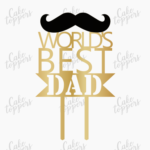 World's Best Dad Cake Topper 