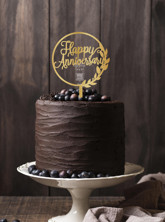 Happy Anniversary Cake Topper 