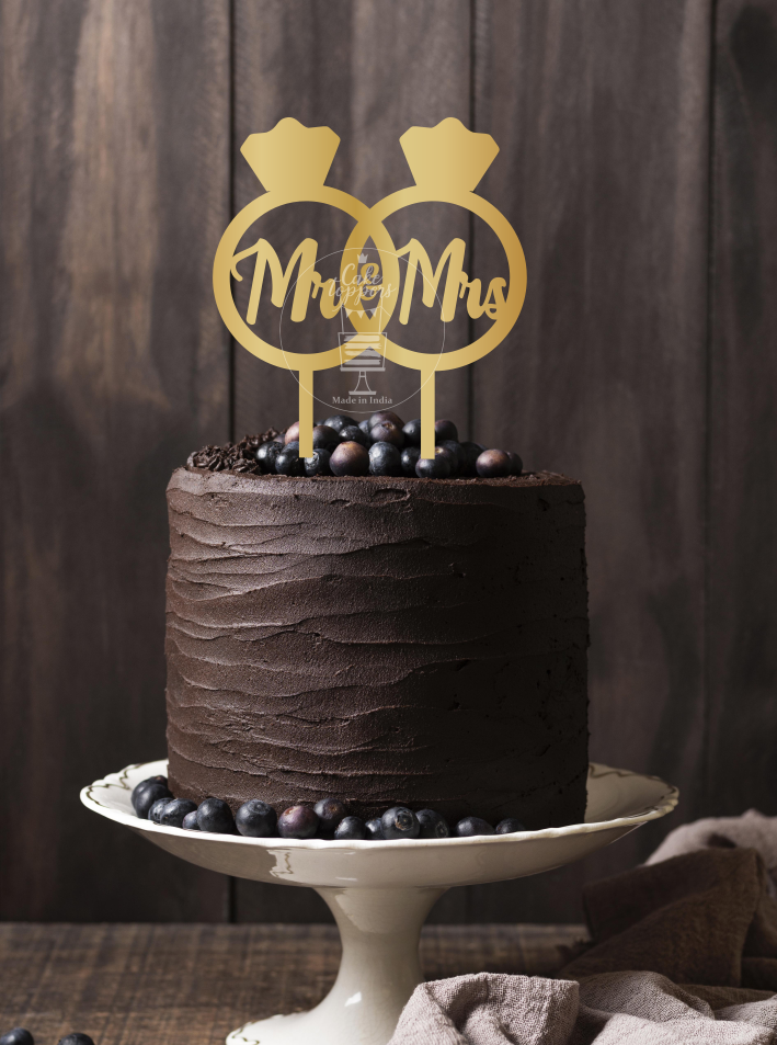 Mr & Mrs Cake Topper 