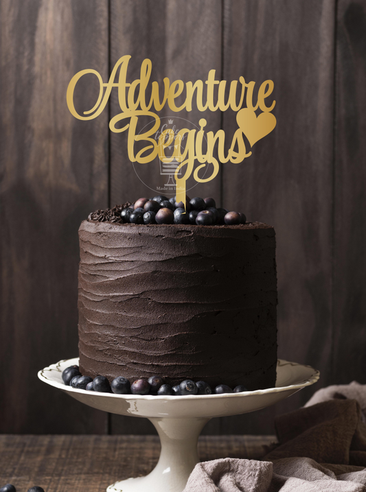 Adventure Begins Cake Topper