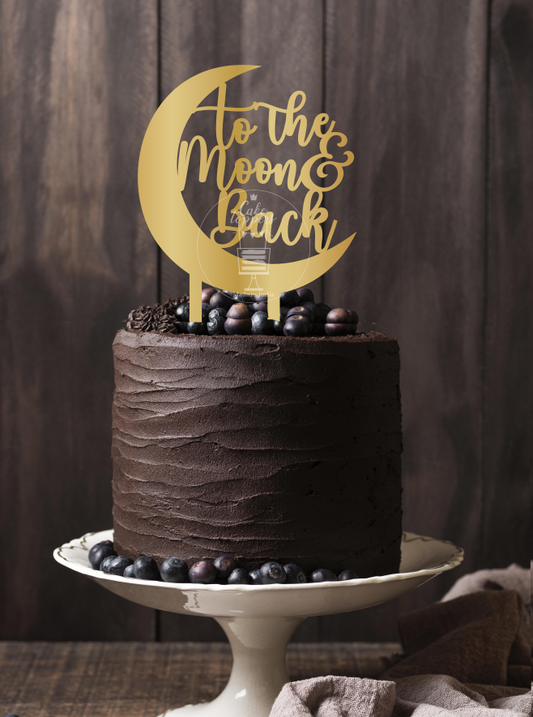 To the Moon & Back Cake Topper