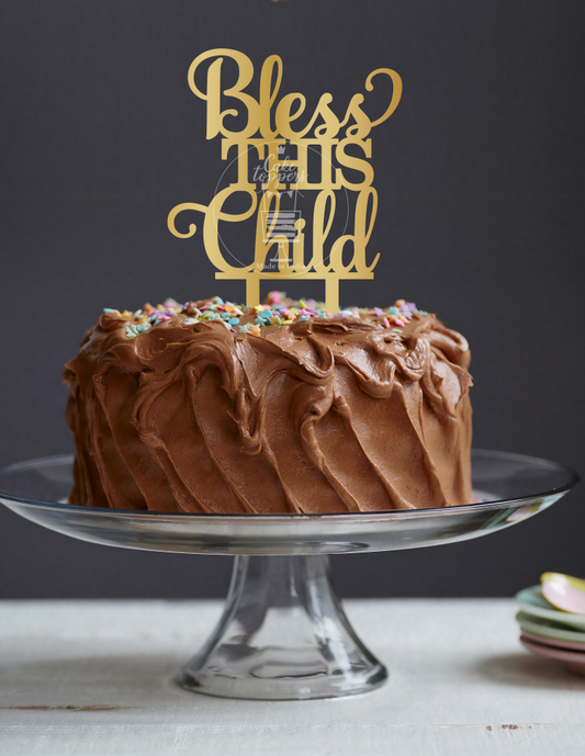 Bless this Child Cake Topper - HComCT001