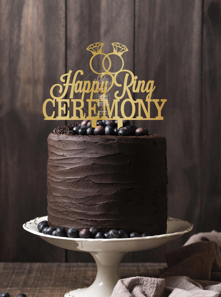 Birthday Topper Rings Happy Ring Ceremony Cake Topper - ET0021 – Cake Toppers India