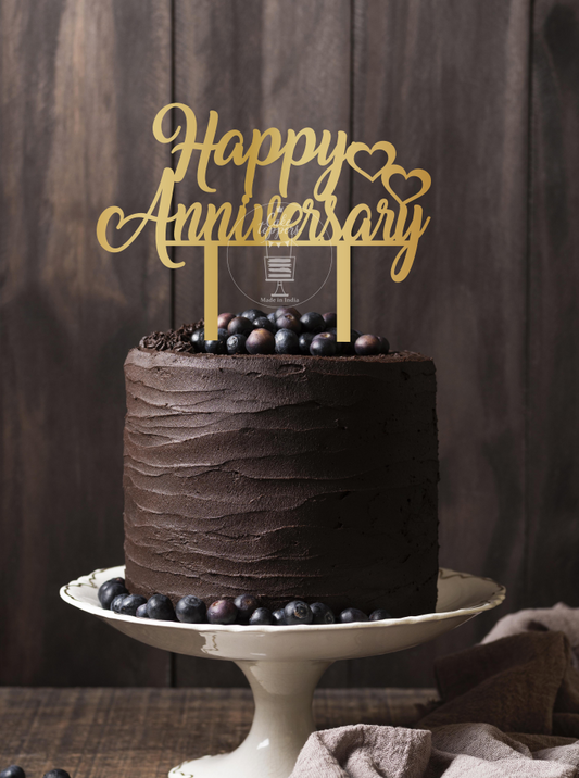 Happy Anniversary Cake Topper 