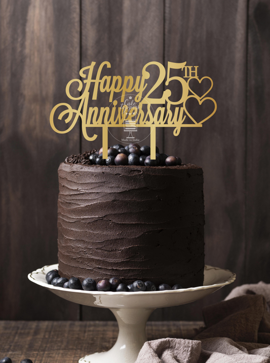 Happy 25th Anniversary Cake Topper -25CT0024