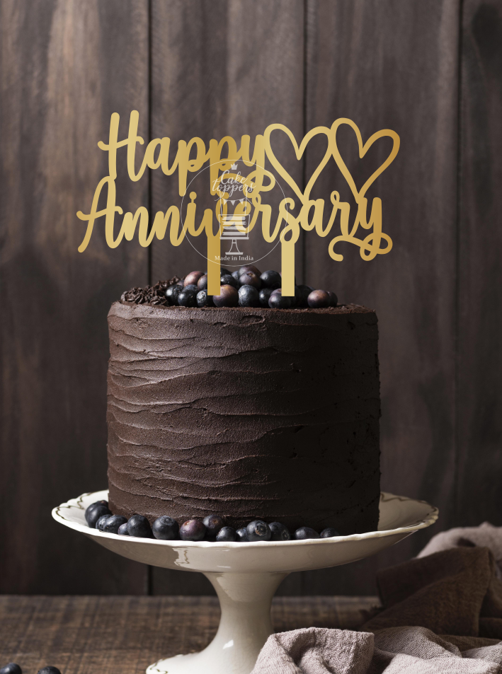 Happy Anniversary Cake Topper 