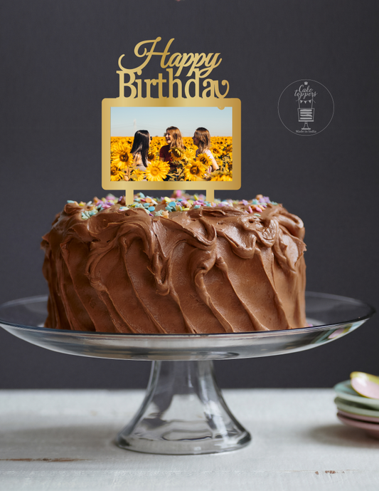 Happy Birthday Frame Cake Topper 