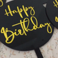 Beautiful Round Happy Birthday Cake Topper 