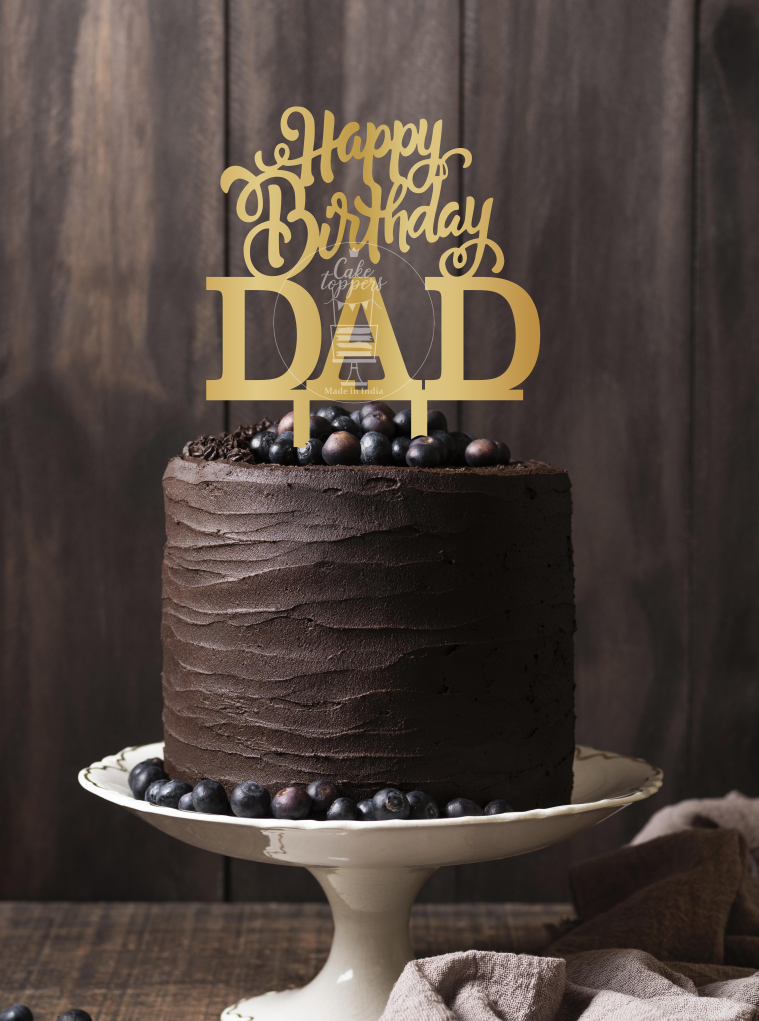 Happy Birthday Dad Cake Topper 