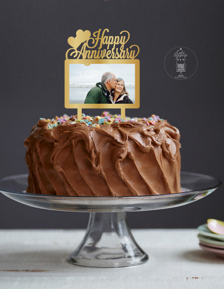 Happy Anniversary Frame Cake Topper 