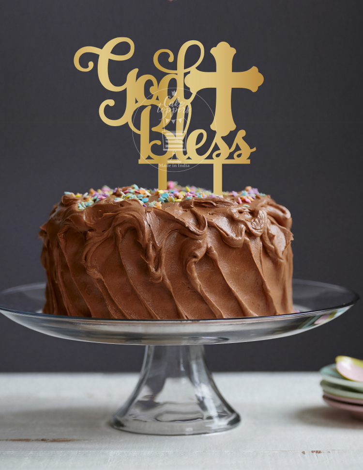 God Bless Cake Topper - HComCT003