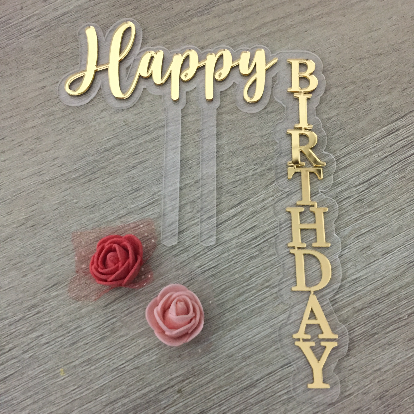 Falling Happy Birthday Cake Topper - HBDRCT006