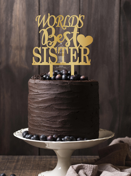World's Best Sister Cake Topper