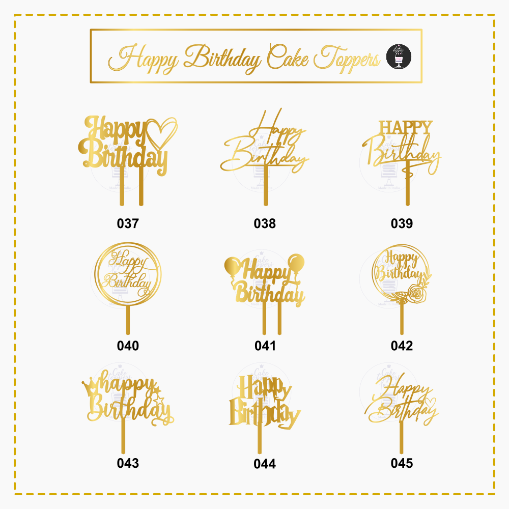 Happy Birthday Cake Toppers Bulk Deals Medium Size – Cake Toppers India
