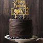 Happy Birthday Love Cake Topper 