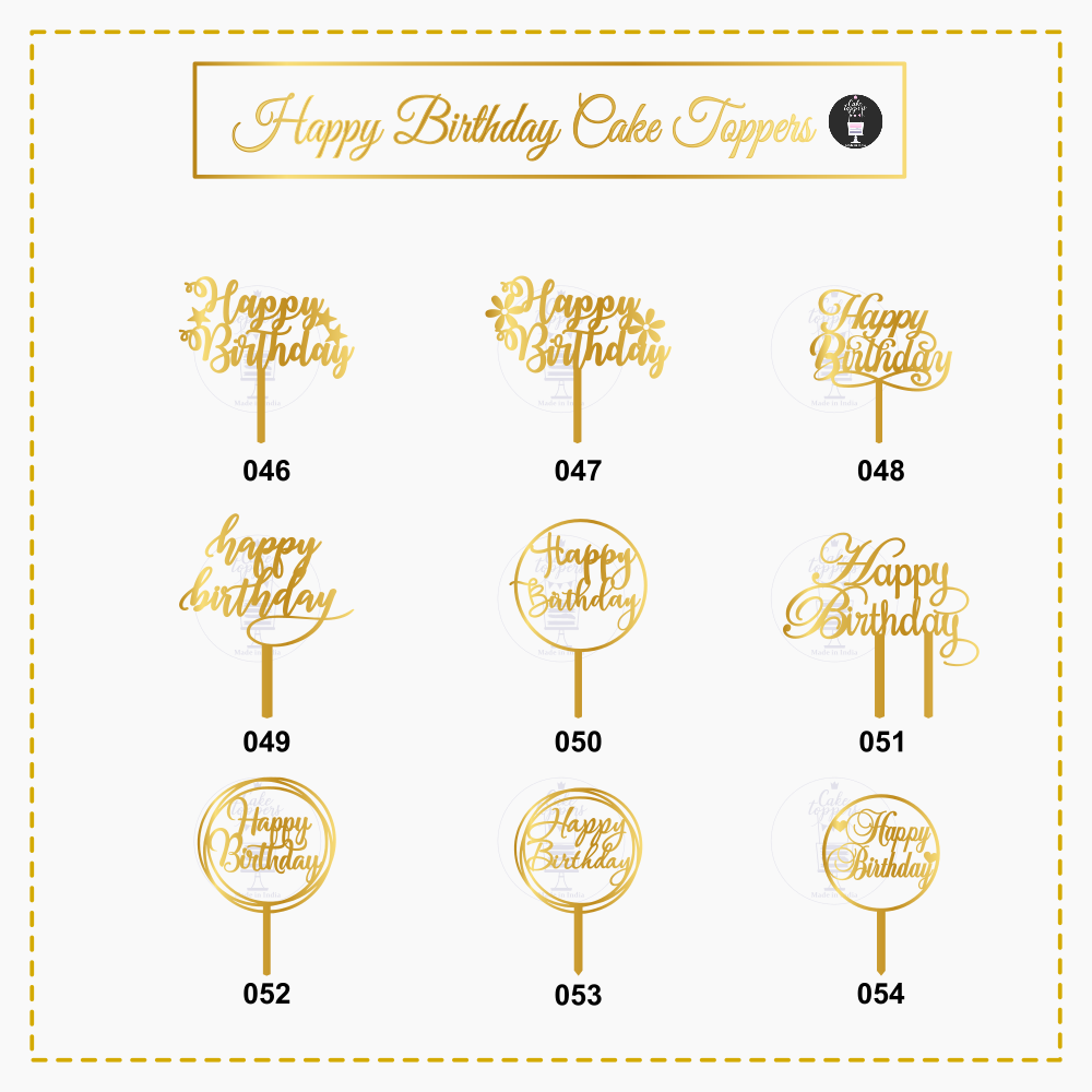 Happy Birthday Cake Toppers Bulk Deals Medium Size – Cake Toppers India
