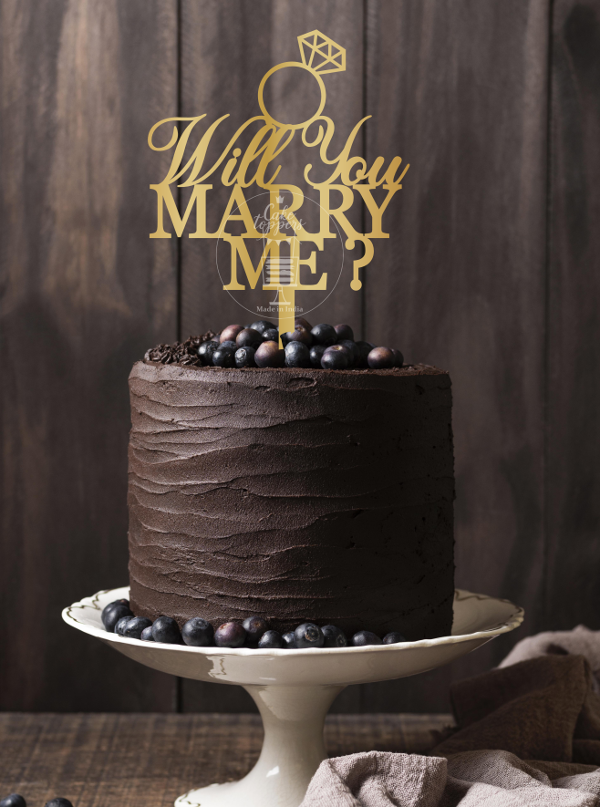 Will You Marry Me Cake Topper - WEDCT007