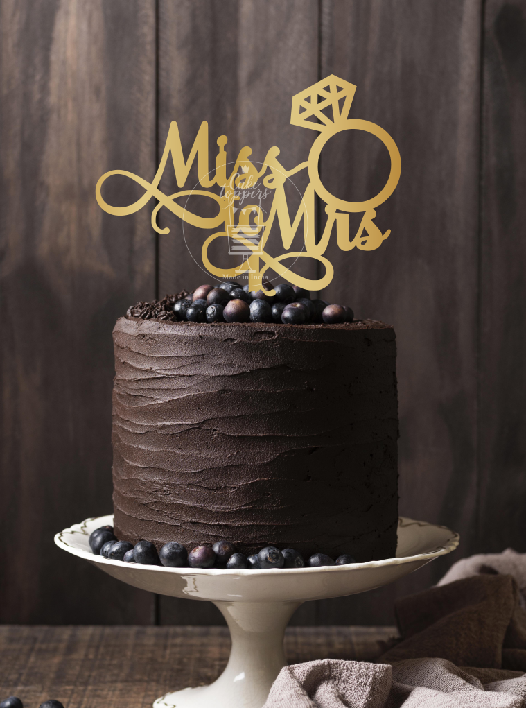 Miss to Mrs Cake Topper - BrideCT0013